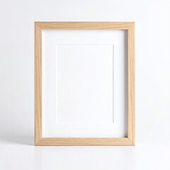 A stylish white picture frame featuring elegant wood trim, perfect for showcasing cherished photos or artwork, adding a touch of warmth to any decor.