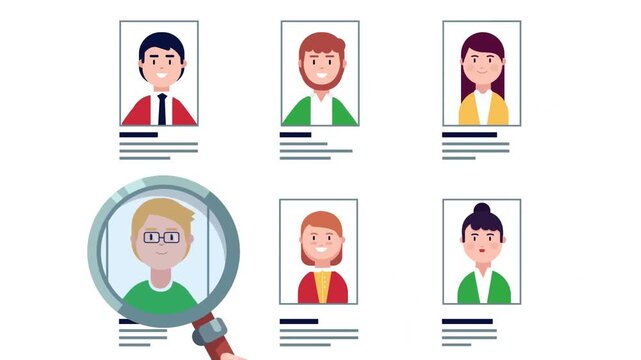Online Recruitment and Candidate Selection Concept Animation