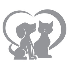 Dog and Cat in Heart