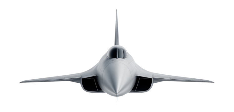 High-speed interceptor featuring a long nose cone and delta wings.