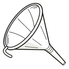 plastic funnel isolated on white background stock