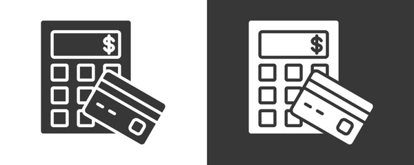 Expenditure Icon Set Vector Collection Isolated In Black And White
