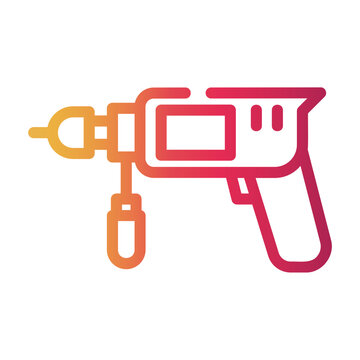 drill Line Gradient Icon