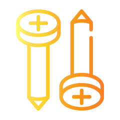 screws Line Gradient Icon