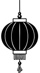 black silhouette lantern hanging lamp chinese festival