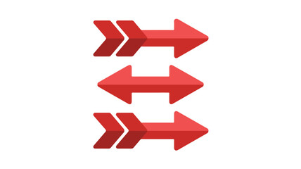 Red and yellow and red and white arrows vector icons set