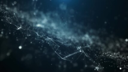 Abstract digital network with interconnected dots and lines, creating a futuristic and technological feel. - Powered by Adobe
