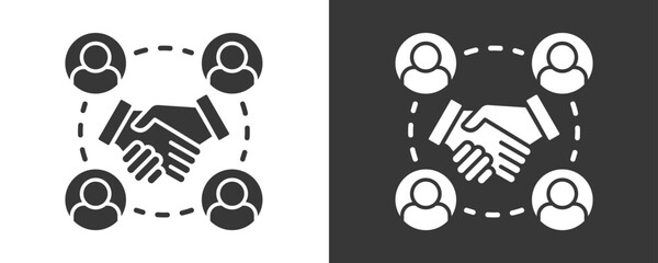 Relationship Icon Set Vector Collection Isolated In Black And White