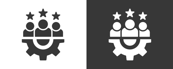 Obraz premium Customer Icon Set Vector Collection Isolated In Black And White