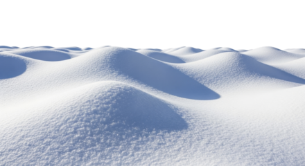  Rolling snow dunes landscape on a transparent background PNG image, winter wonderland terrain PNG file