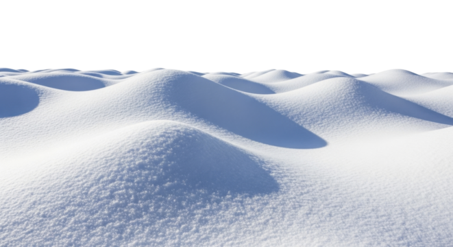  Rolling snow dunes landscape on a transparent background PNG image, winter wonderland terrain PNG file