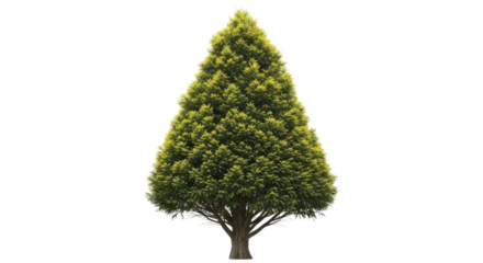 Green coniferous Christmas tree on a transparent background PNG image, isolated PNG file for holiday celebration
