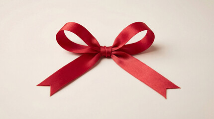 Close-up of an elegant red bow