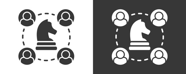 Strategy Icon Set Vector Collection Isolated In Black And White