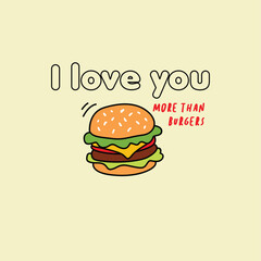 Fast Food doodle Illustration with Burgers Fries and Drinks 