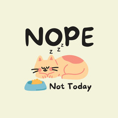 Cute Kitty Cartoon Illustration for Kids Quote Design 