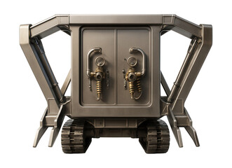 Mobile launch platform featuring retractable arms and accessible fueling connections.