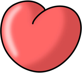 사랑과 감정을 표현하는 하트 모양 디자인으로, 로맨스&middot;고백&middot;설렘&middot;연인 감성 등을 담은 따뜻한 분위기의 하트 그래픽 이미지