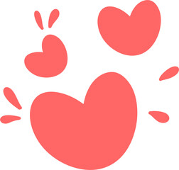 사랑과 감정을 표현하는 하트 모양 디자인으로, 로맨스&middot;고백&middot;설렘&middot;연인 감성 등을 담은 따뜻한 분위기의 하트 그래픽 이미지