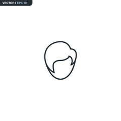 Hairstyle, linear style sign for mobile concept and web design