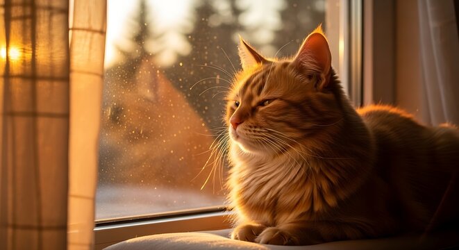 Playful orange kitten stretching lazily on green grass, arched back, cute yoga pose, outdoor pet fun, commercial animal humor