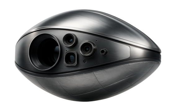 Elliptical space observatory featuring optical tools and thermal insulation.