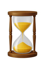 Classic Hourglass with Sand Timer for Time Management Concepts