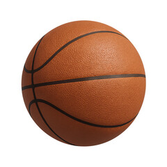 Obraz premium Realistic Basketball on White Background Ideal for Sports Themes