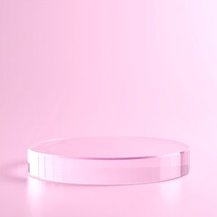 A charming pink table adorned with a delicate lace tablecloth, featuring an empty white plate at the center, inviting a delightful meal.