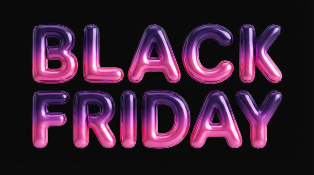 Pink and Purple Gradient Neon Black Friday Sign