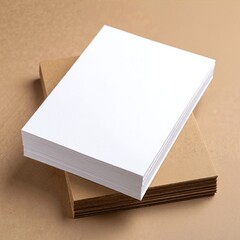 A neatly arranged stack of crisp white cards, each sheet perfectly aligned, showcasing their smooth edges and clean surfaces, ideal for various uses.