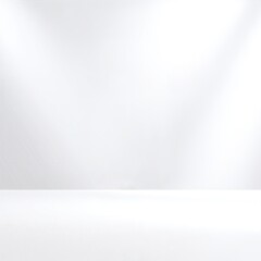 A pristine white background illuminated by soft, ethereal light effects, creating a serene and airy atmosphere, perfect for showcasing products or designs.