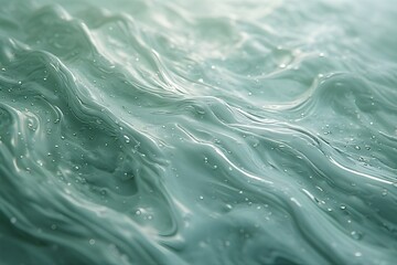 Turquoise Fluid Abstract Background with Glossy Liquid Shapes