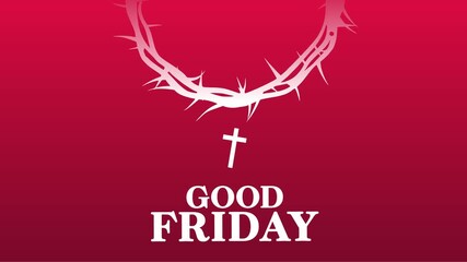 happy good friday with cross