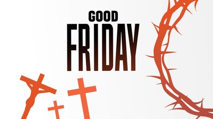 happy good friday with cross