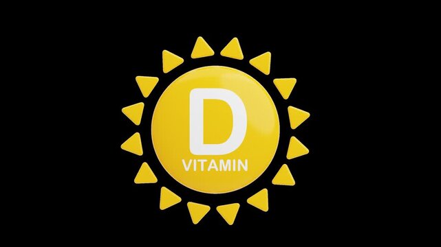 3D Vitamin D in Sun | Alpha Channel