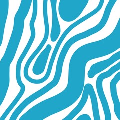 The clear, flowing blue flow brings a sense of calm and freshness to the minimalist design.