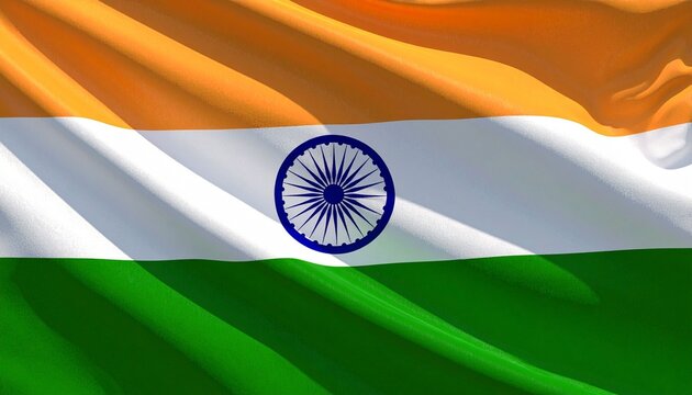 “Indian tricolor flag with Ashoka Chakra, representing courage, peace, and faith.”
