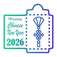 chinese new year Line Gradient Icon