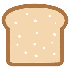 Illustration of a Slice of Bread