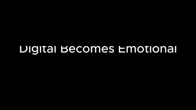 The words future feels personal displayed in white text on a black background simple design