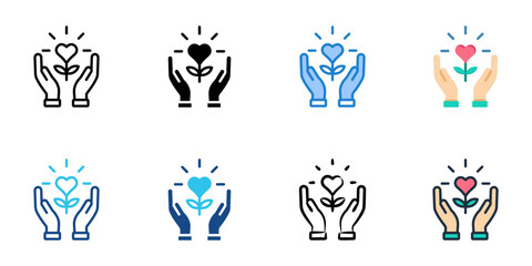 Gratitude icon set multiple style collection vector illustration 
