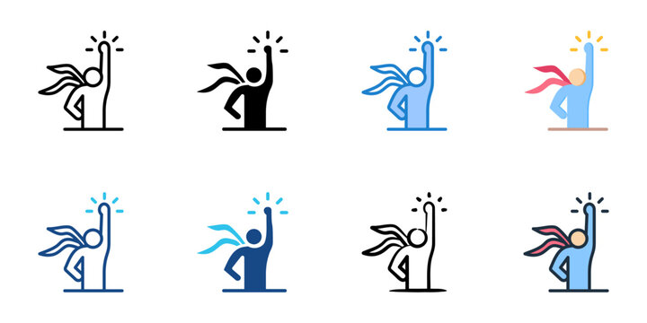 Self motivation icon set multiple style collection vector illustration 
