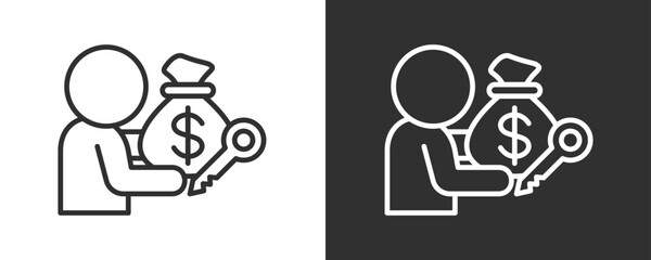 Investment Icon Set Vector Collection Isolated In Black And White