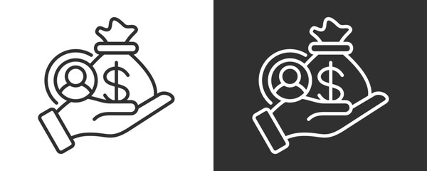 Sales Enablement Icon Set Vector Collection Isolated In Black And White