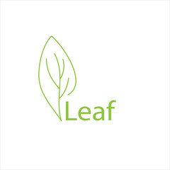 Simple Green Leaf Logo Design. Eco-Friendly Green Leaf Nature. Modern Stylized Green Leaf Vector Graphic Logo Template