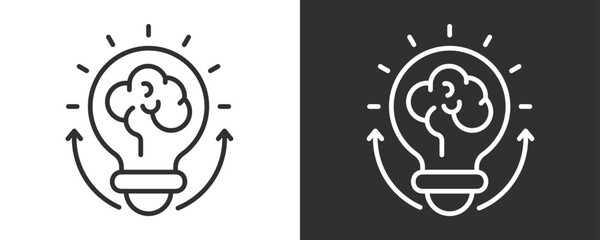 Intelligence Icon Set Vector Collection Isolated In Black And White