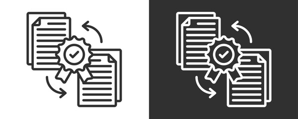 Quality Standard Icon Set Vector Collection Isolated In Black And White