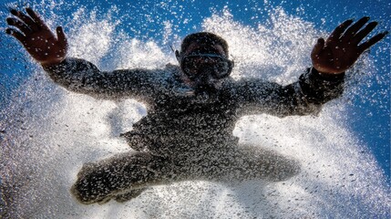 Diving adventure underwater ocean action photography aquatic environment underwater view thrilling experience