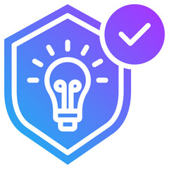 Intellectual property icon for digital finance, business, website, application, printing, document, poster design, etc